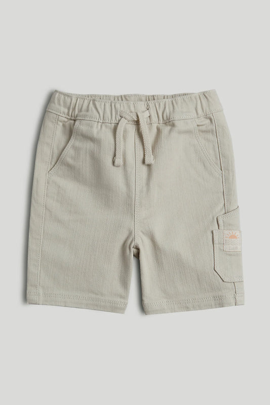 Stone Cotton Shorts