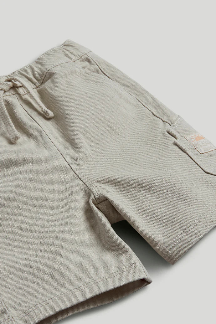 Stone Cotton Shorts