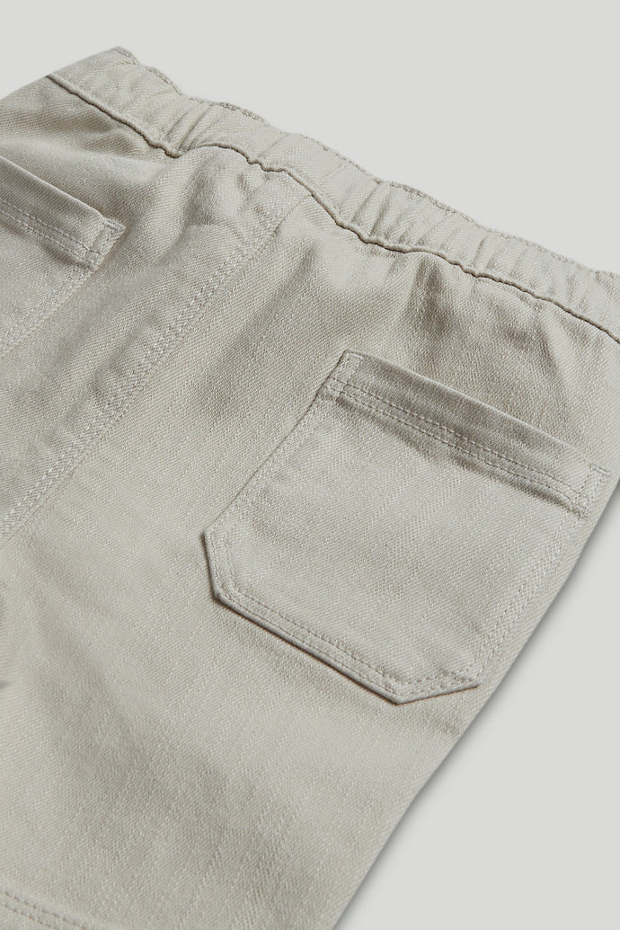 Stone Cotton Shorts