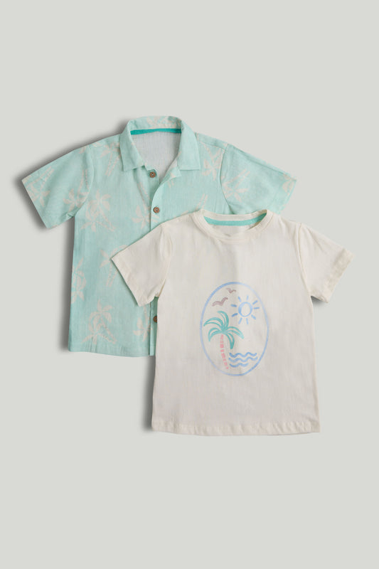 Tropical Shirt and T-Shirt Set