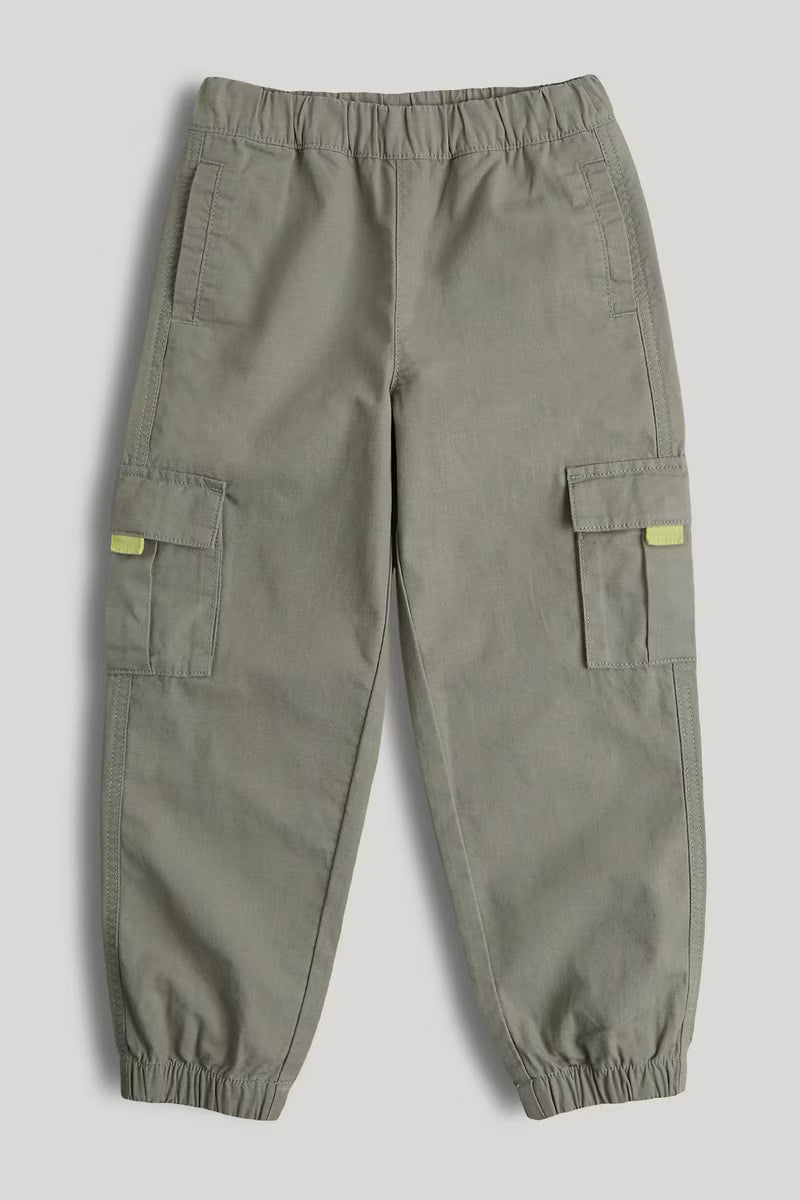 Green Ripstop Cargo Trousers