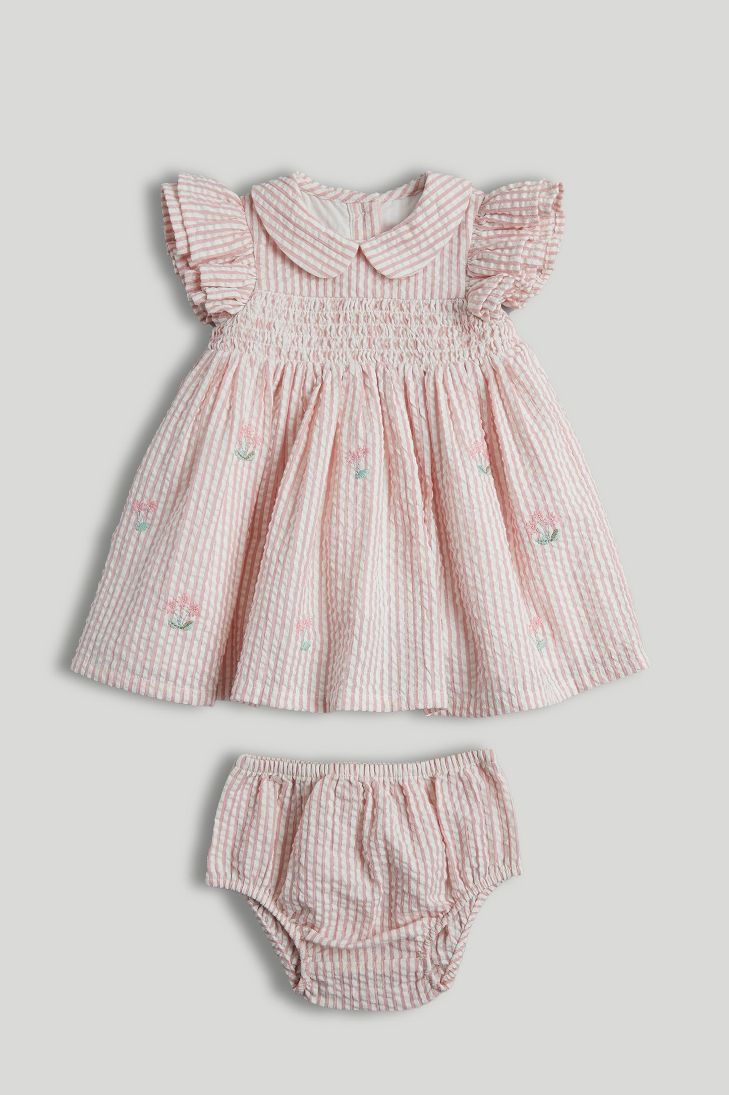 My First Pink Dress And Knickers Outfit