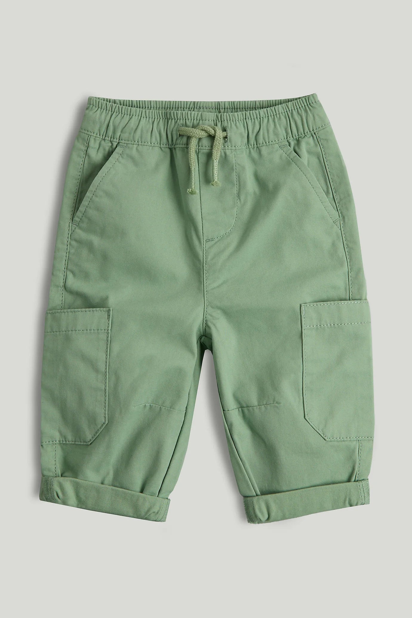 Green Canvas Cargo Trousers