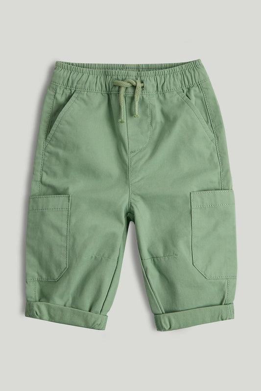 Green Canvas Cargo Trousers