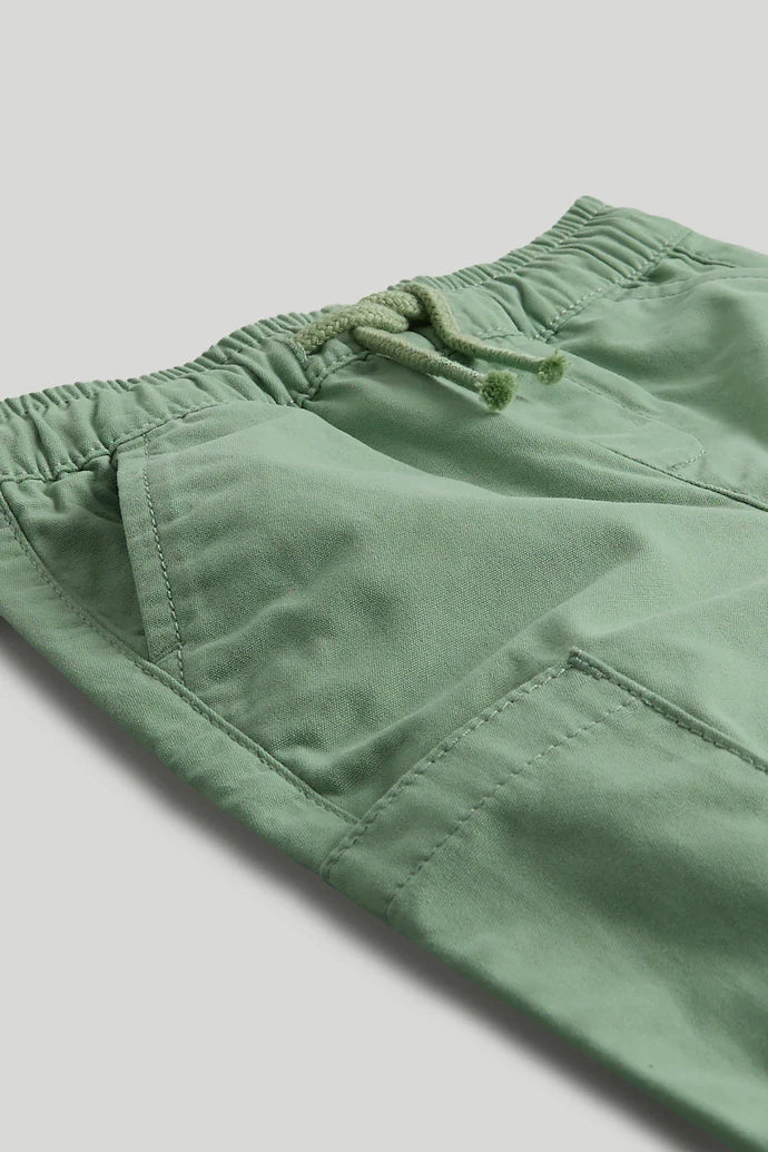 Green Canvas Cargo Trousers