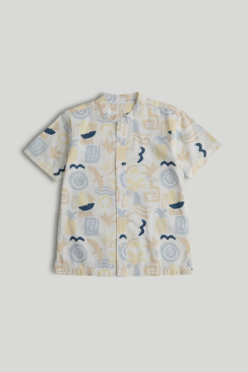 Printed Grandad Shirt