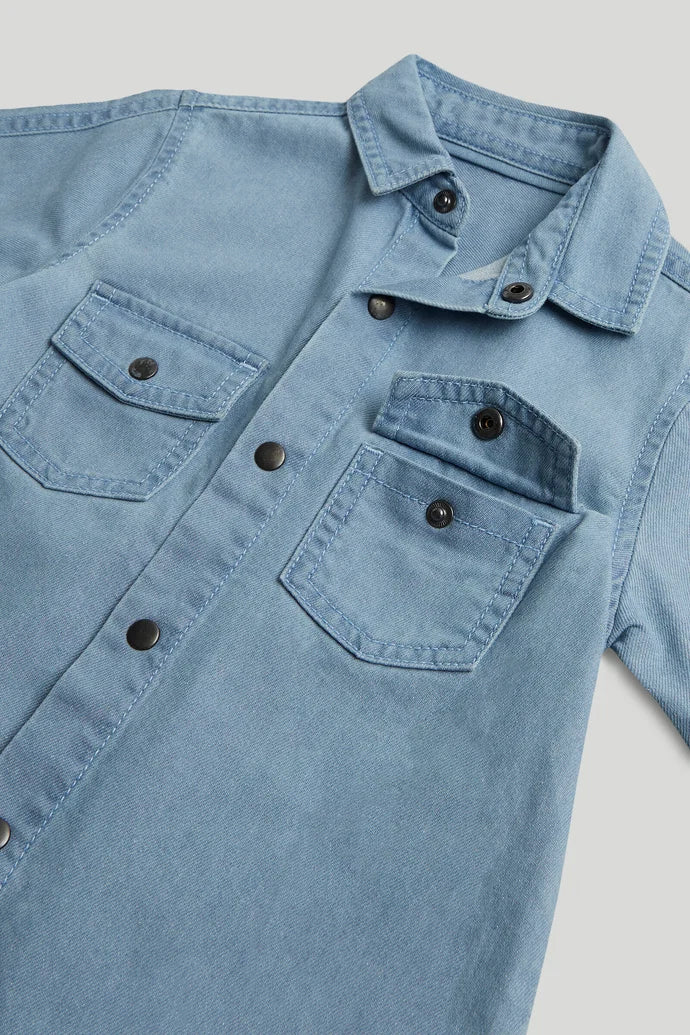 Denim Shirt and T-Shirt Set