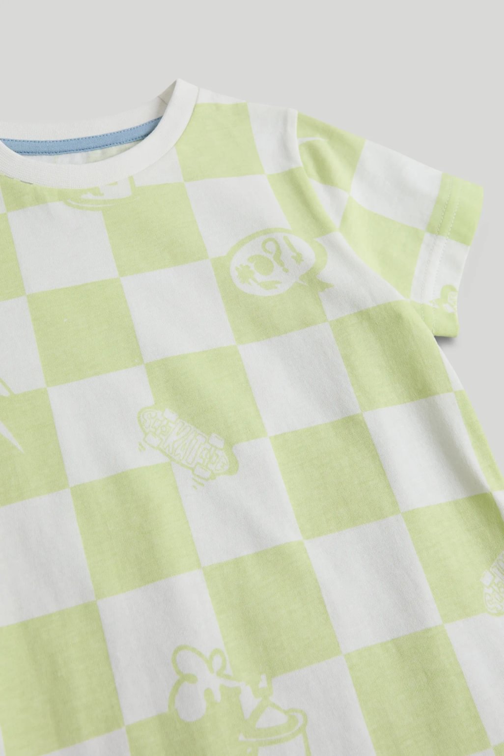 Checkerboard T-Shirt and Shorts Outfit