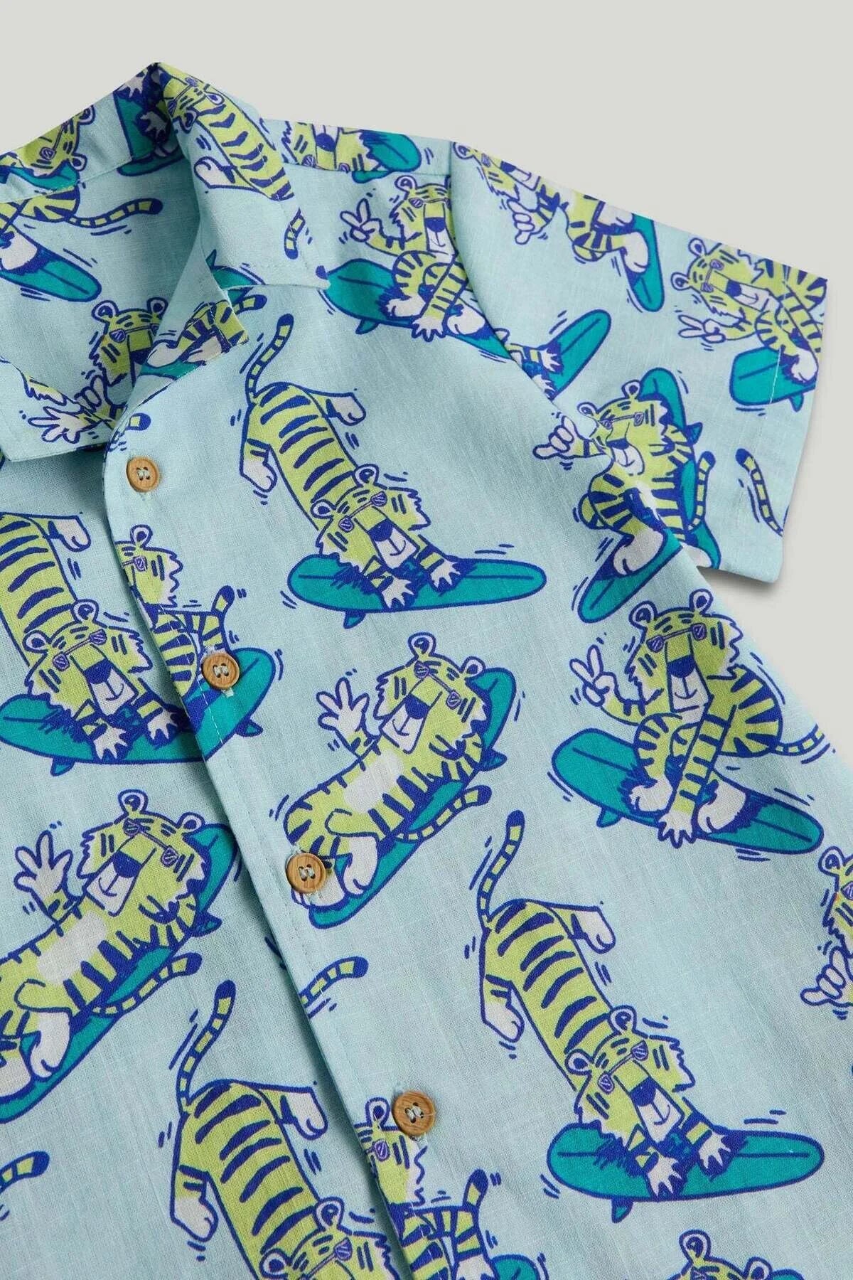 Turquoise Tiger Shirt