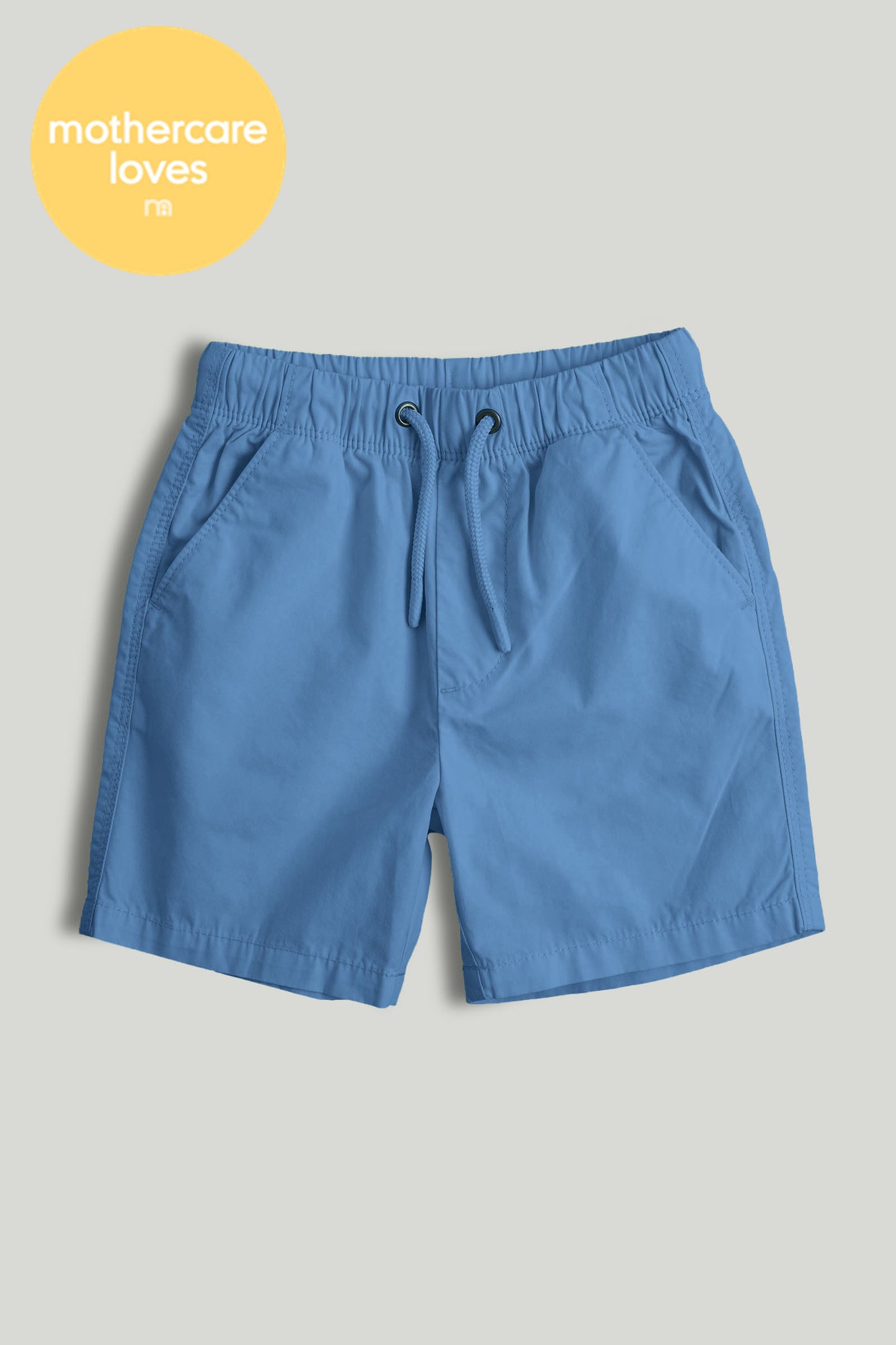 Blue Poplin Shorts