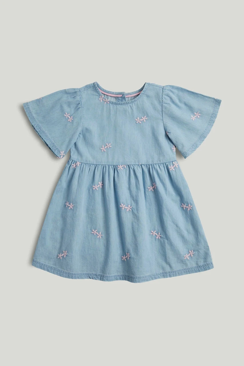 Blue Chambray Cotton Dress