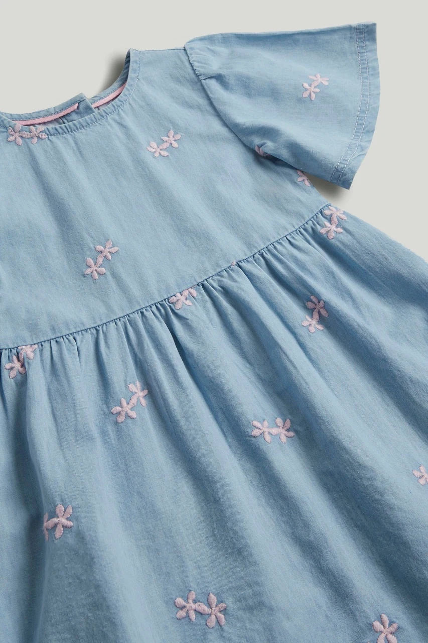 Blue Chambray Cotton Dress