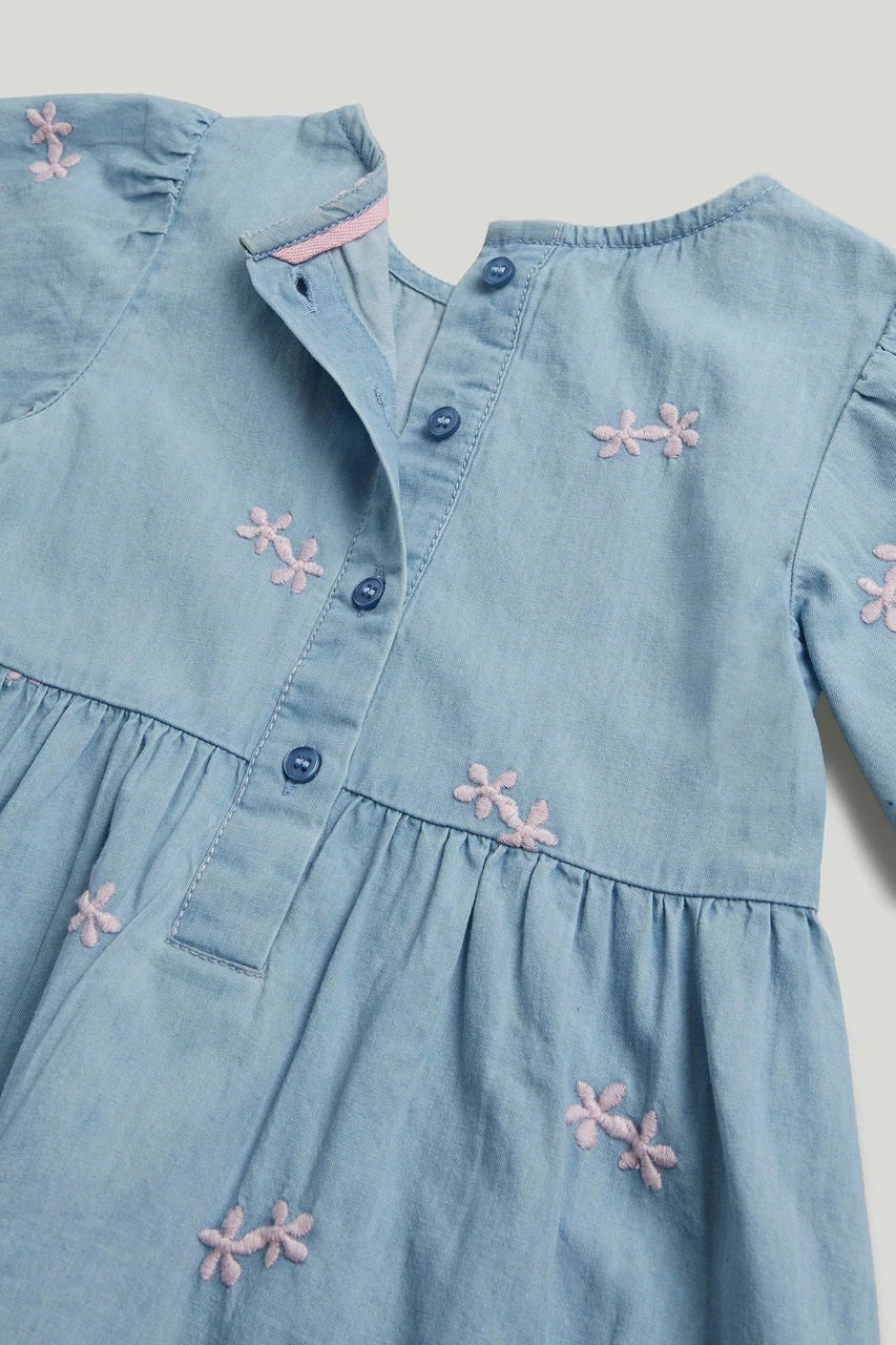 Blue Chambray Cotton Dress