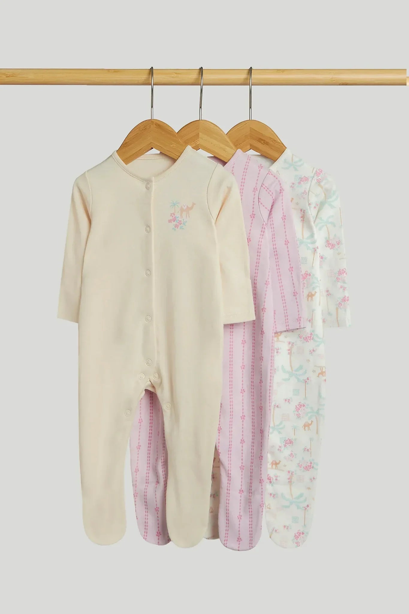 3 Pack Camel Sleepsuits