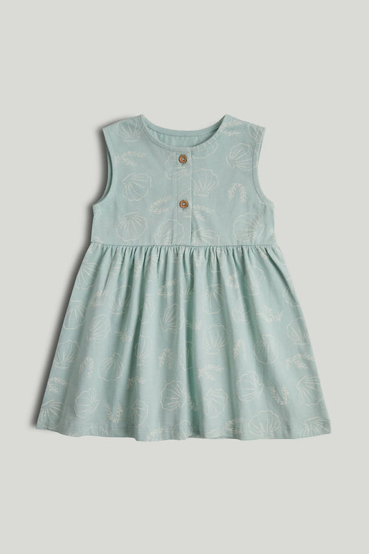 Blue Seashell Jersey Dress