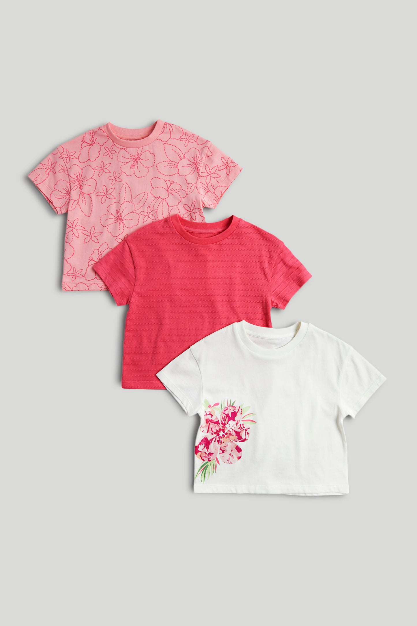 3 Pack Tropical Flower T-Shirts
