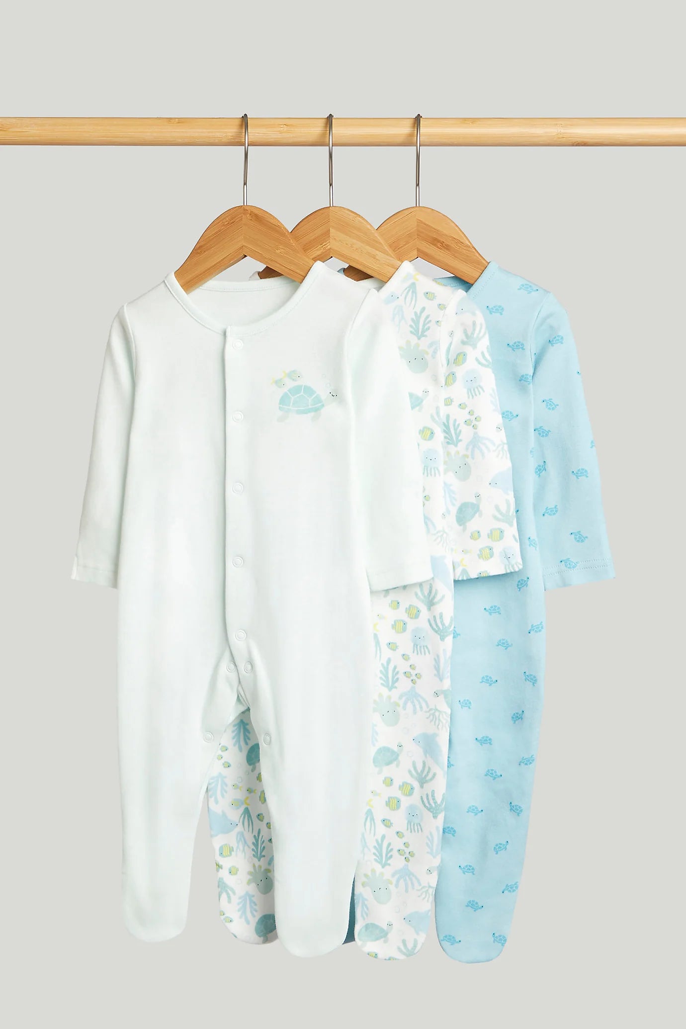 3 Pack Ocean Sleepsuits
