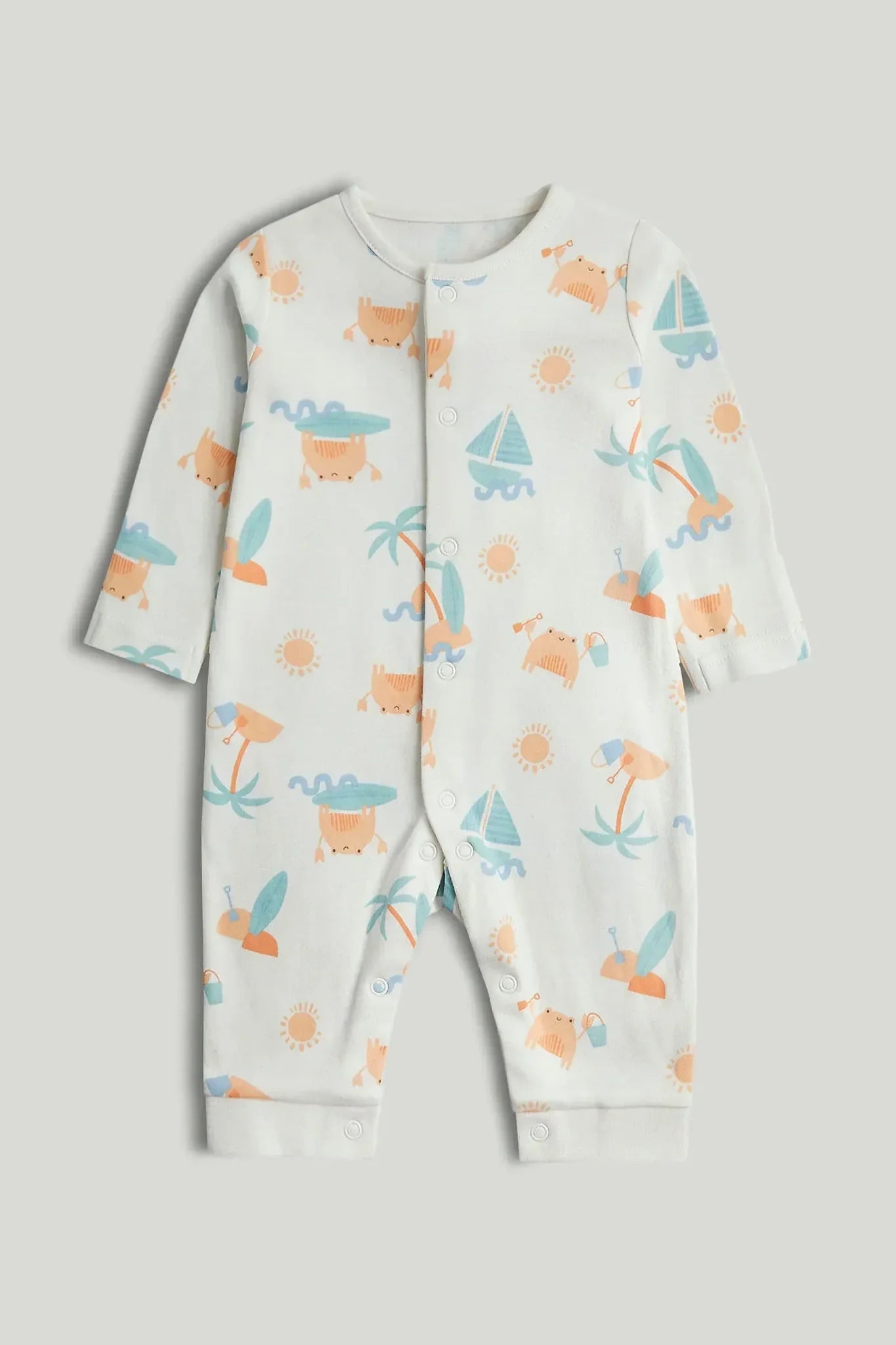 3 Pack Beach Footless Sleepsuits