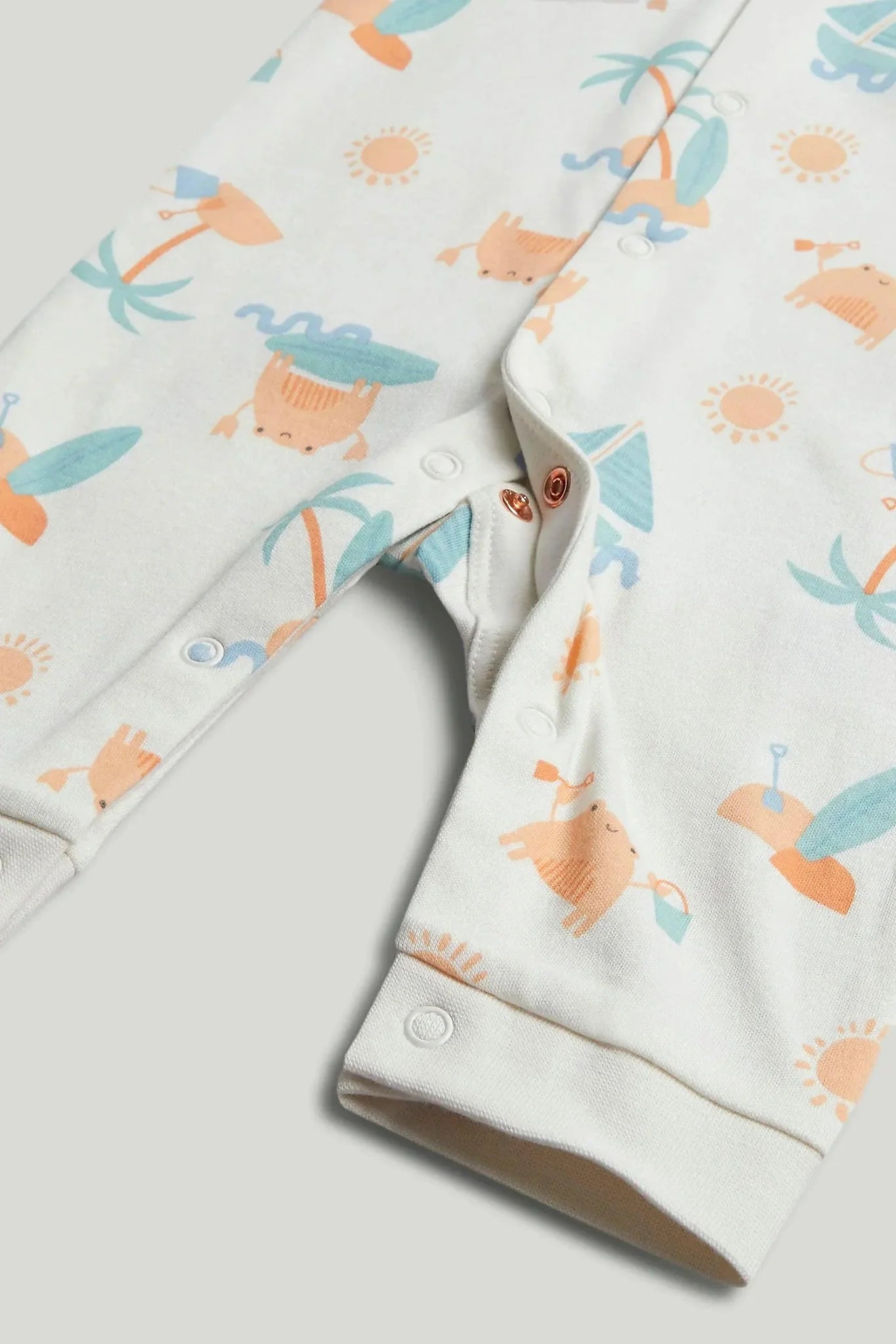3 Pack Beach Footless Sleepsuits