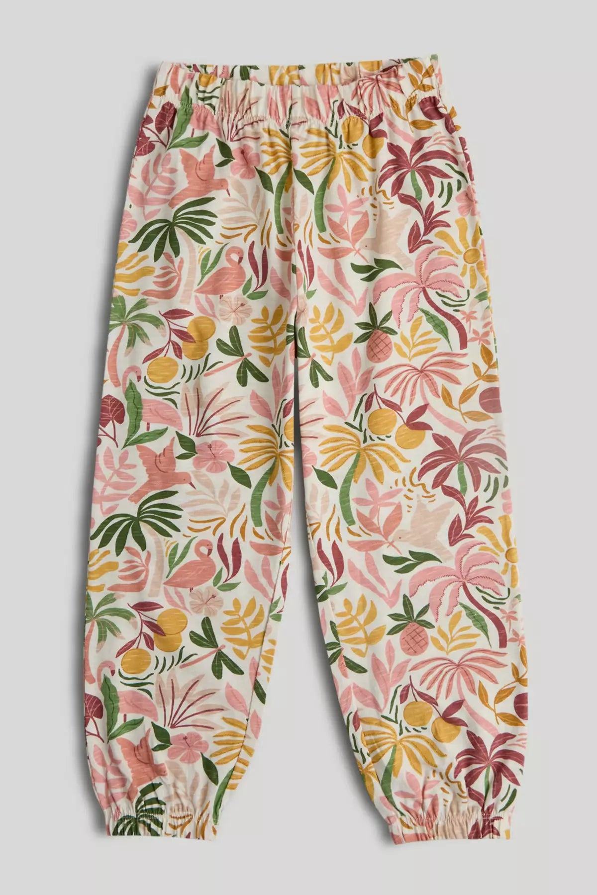 Tropical Jersey Barrel Leg Trousers