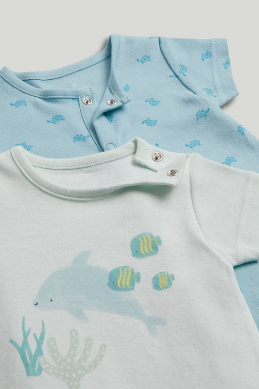 2 Pack Ocean Rompers