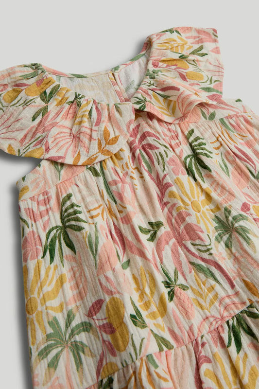 Tropical Double-Gauze Dress