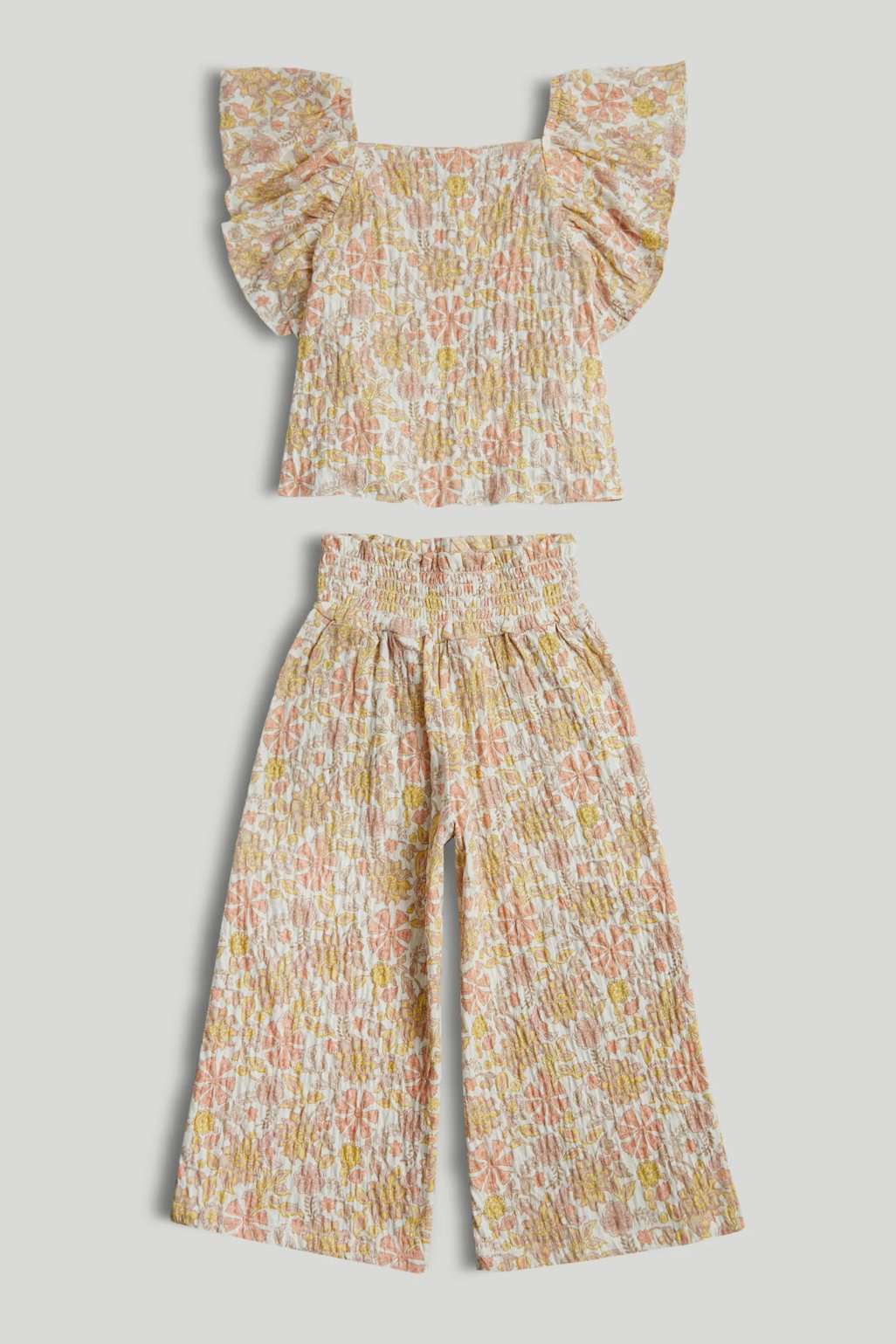 Floral Top and Culottes Outfit
