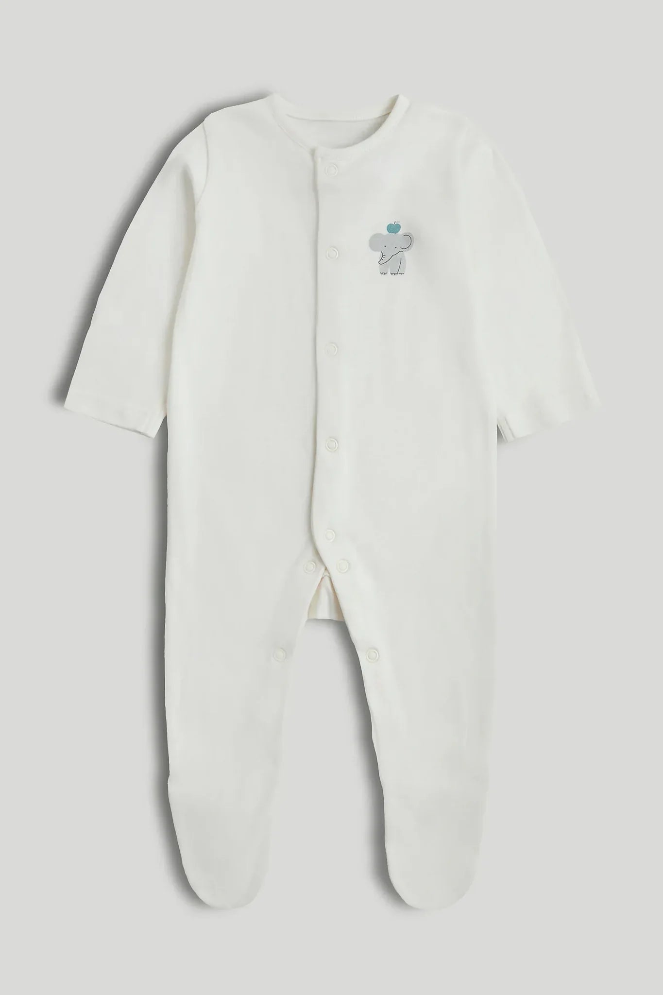 3 Pack Elephant Sleepsuits