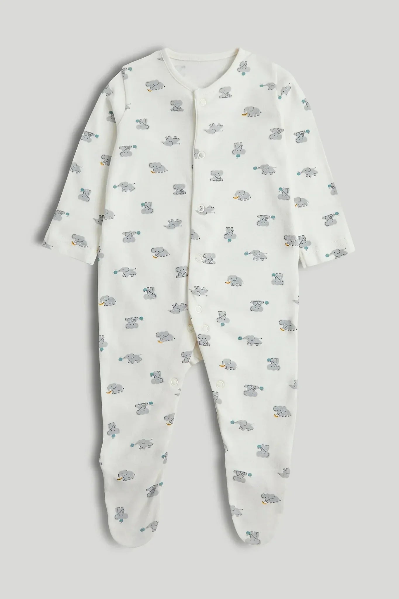 3 Pack Elephant Sleepsuits