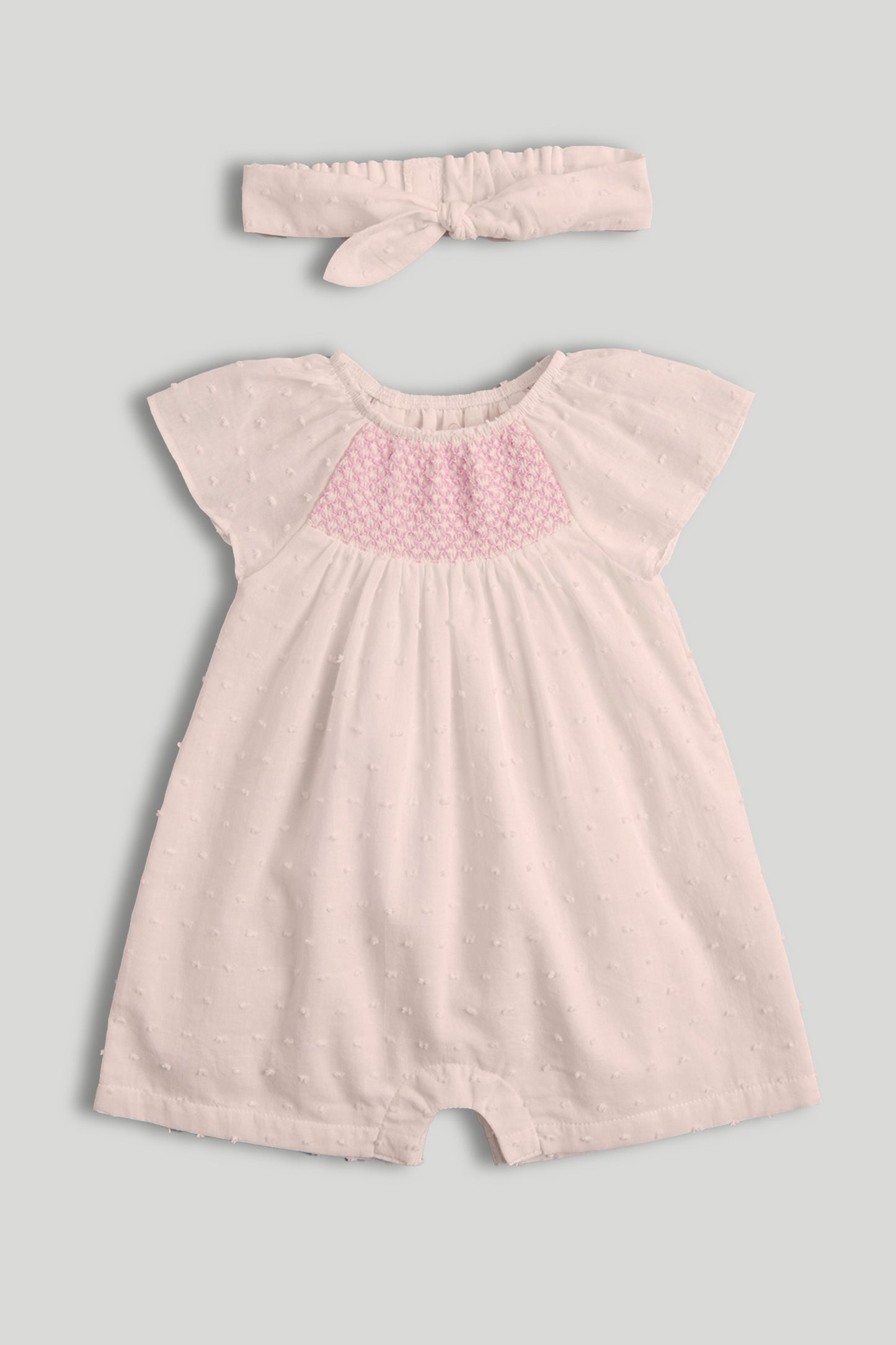 Pink Romper And Headband Outfit