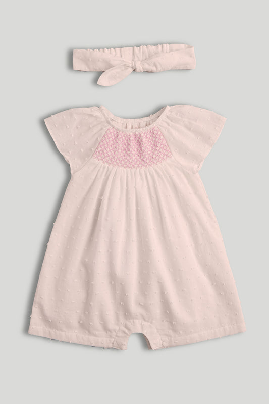 Pink Romper And Headband Outfit