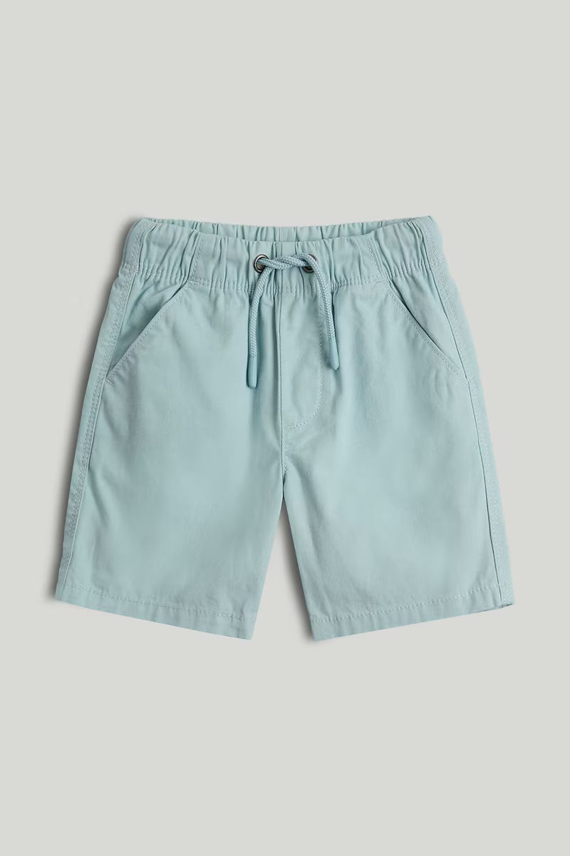 Blue Canvas Shorts