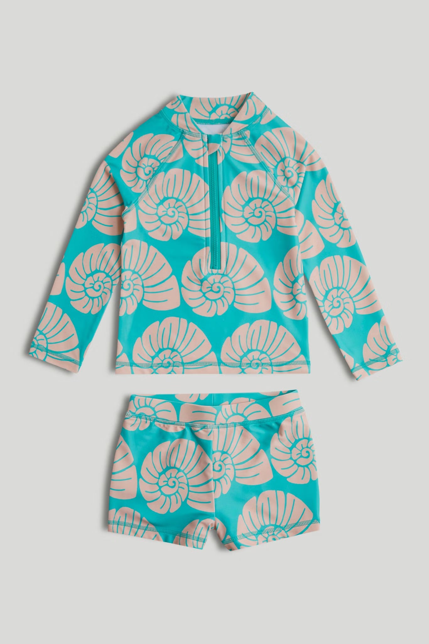 Green Sunsafe UPF50+ Rash Vest and Shorts Set