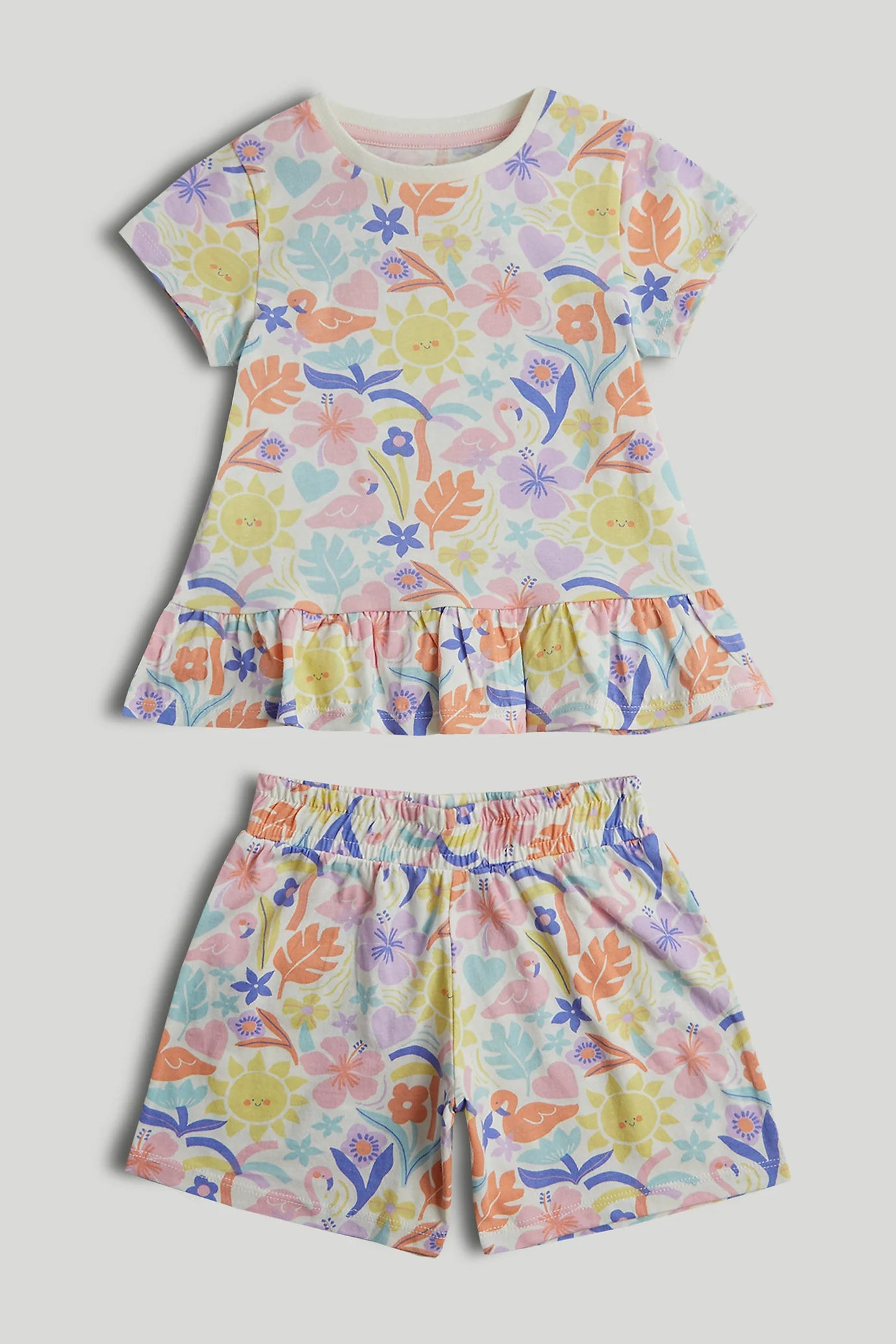 Tropical T-Shirt and Shorts Outfit