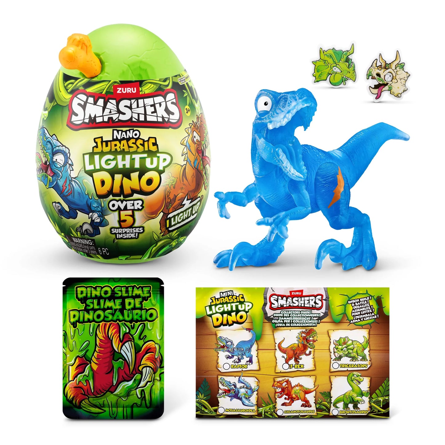 Zuru Smashers Jurassic Nano Light-Up Dino Egg