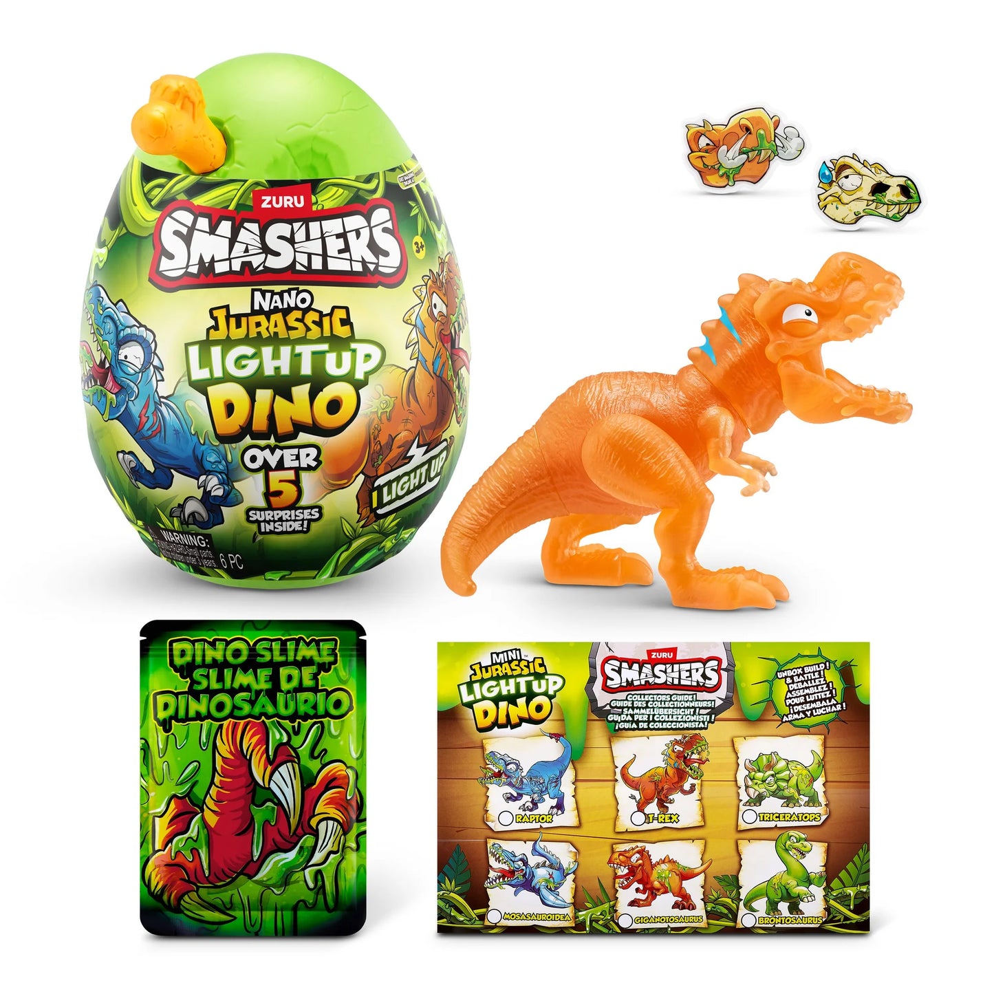 Zuru Smashers Jurassic Nano Light-Up Dino Egg