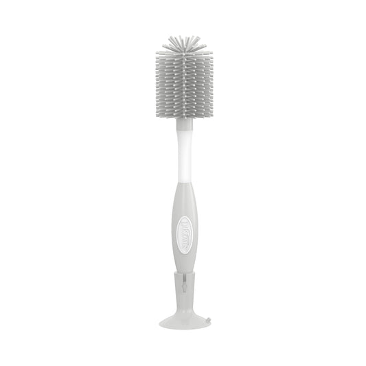 Dr Brown Bottle Cleaning Brush With Soft Silicone Bristle-Gray