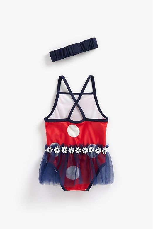 Girls Spot Red Swimsuit