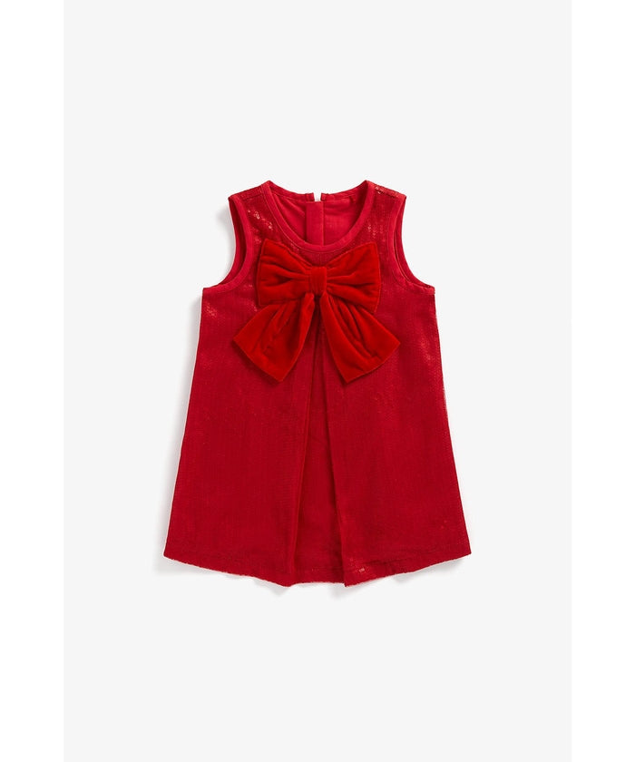 Girls Sleevless Red Dress