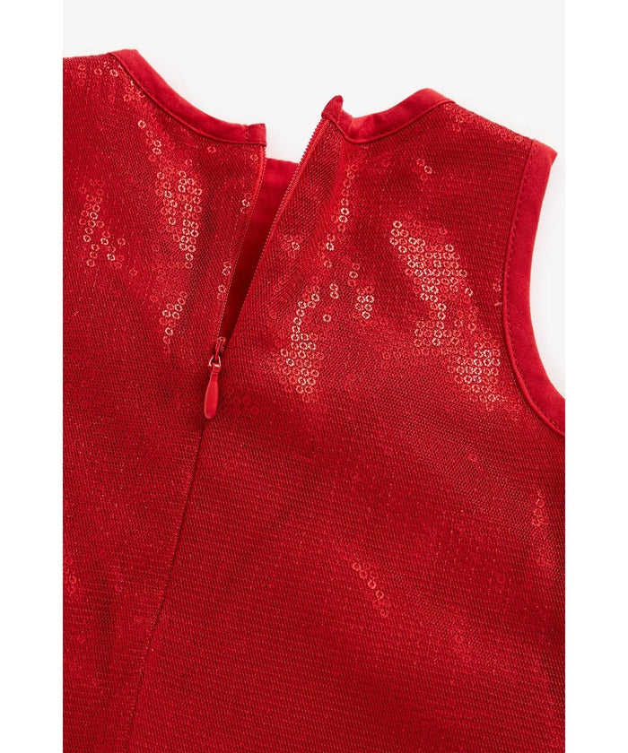 Girls Sleevless Red Dress