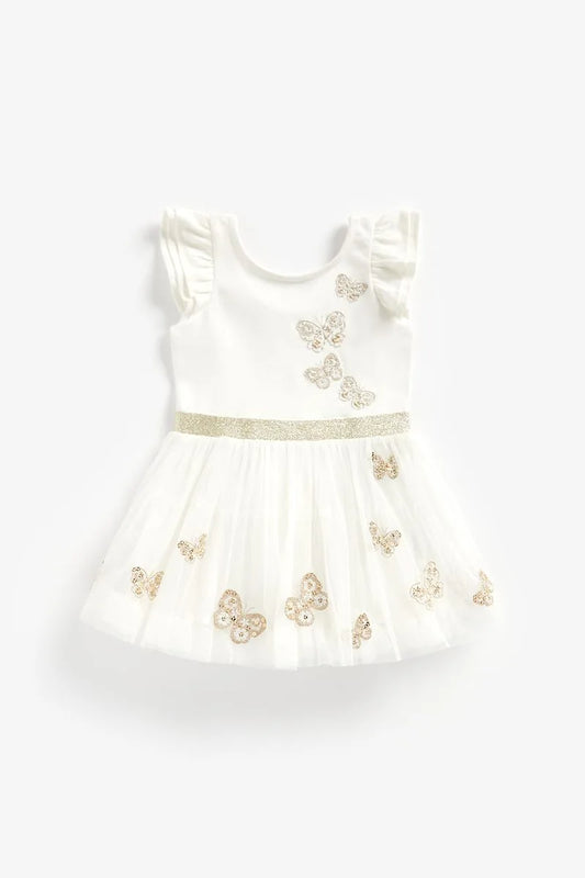 Gold Butterfly Twofer Dress