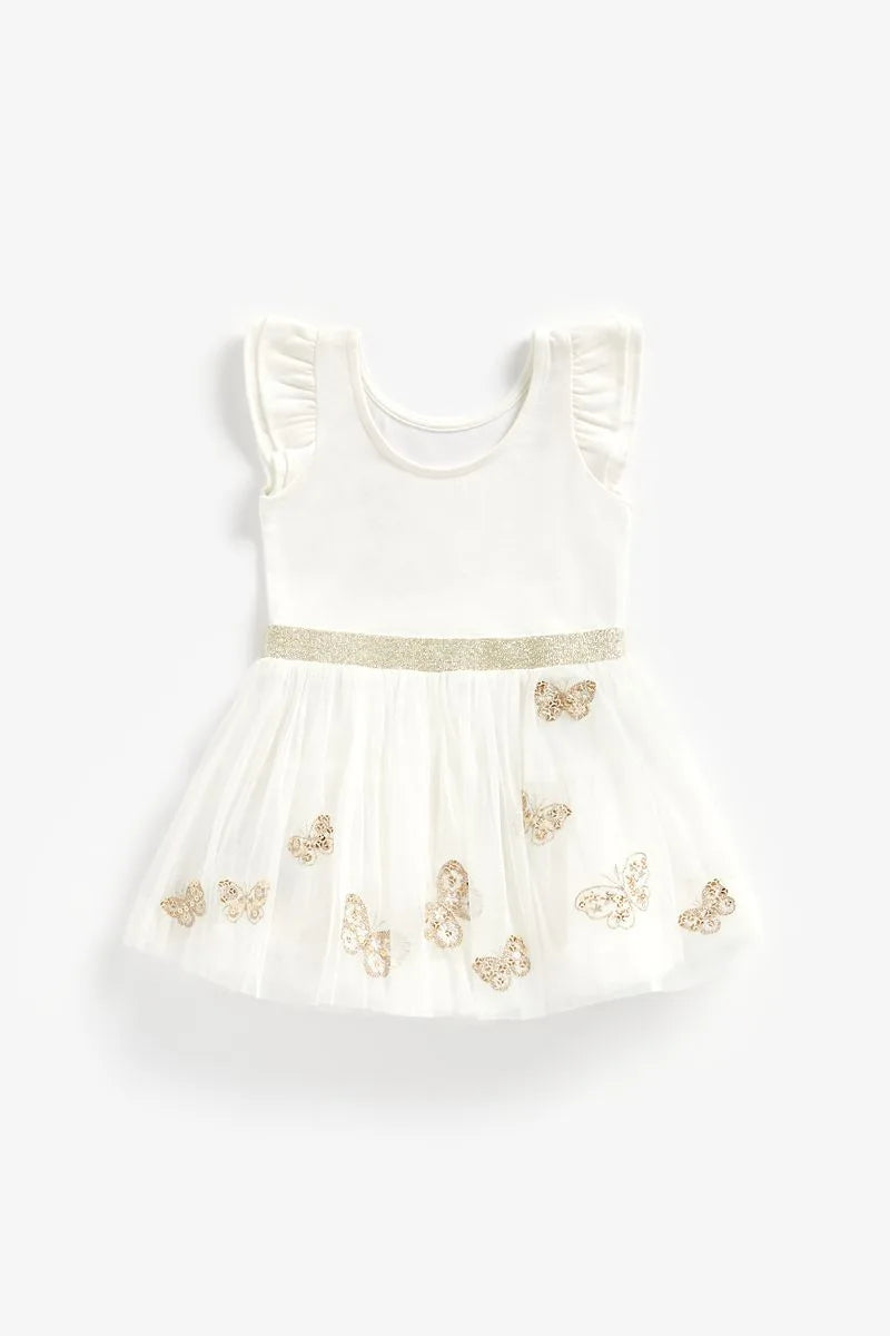 Gold Butterfly Twofer Dress