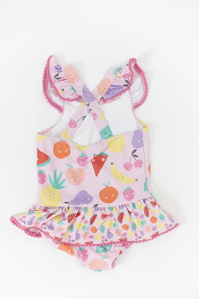 Tutti Frutti Skirted Swimsuit in Pink