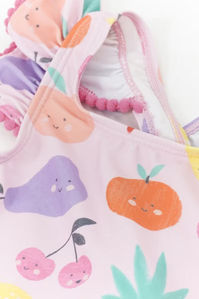 Tutti Frutti Skirted Swimsuit in Pink