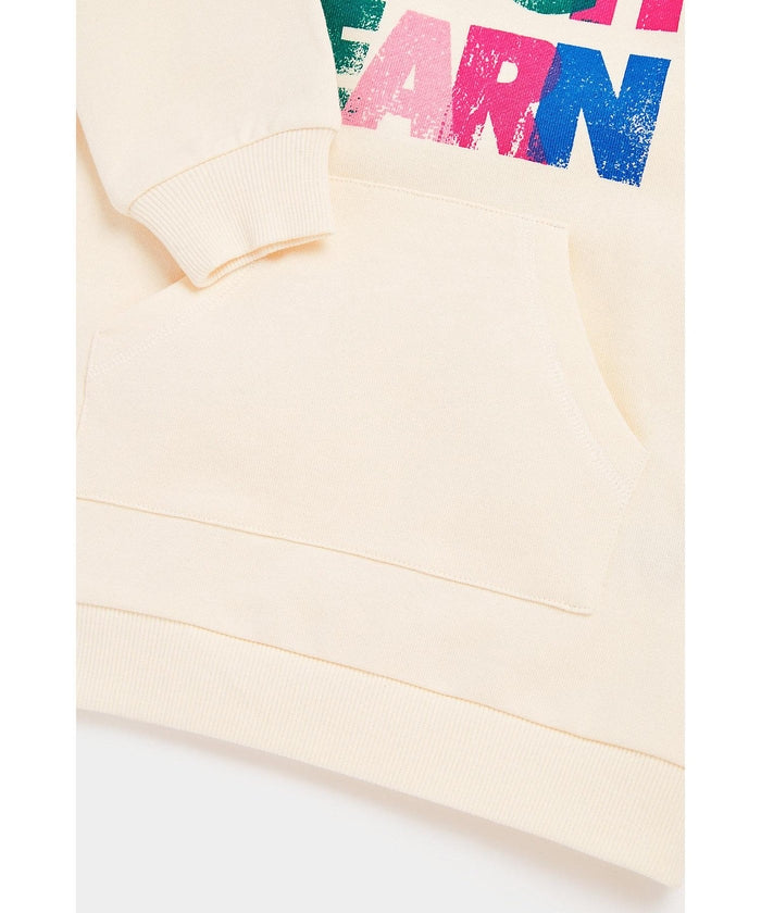 "Love Laugh Learn" Sweatshirt Dress w/Hood