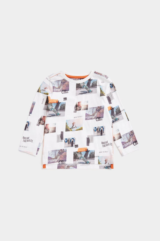 All-Over Photographic Print Long-Sleeve T-Shirt