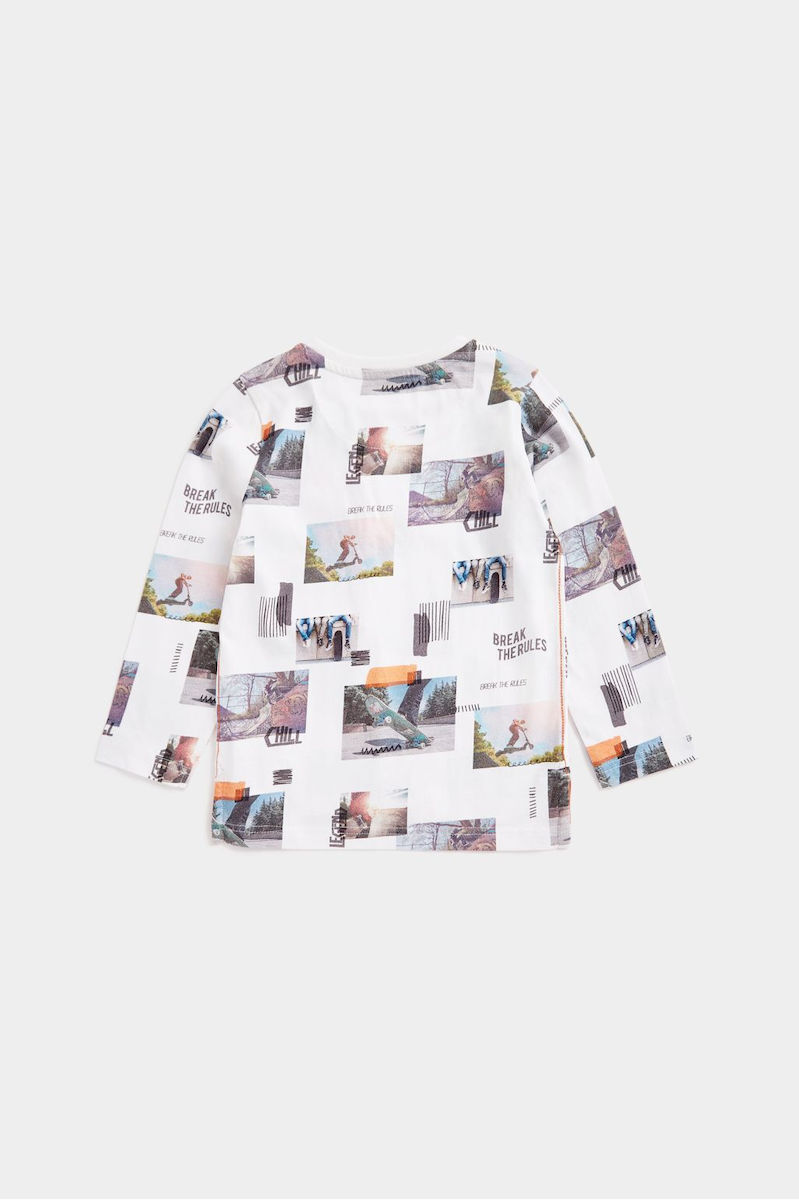 All-Over Photographic Print Long-Sleeve T-Shirt