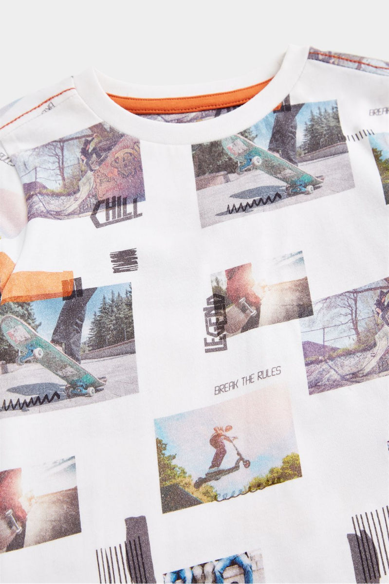 All-Over Photographic Print Long-Sleeve T-Shirt