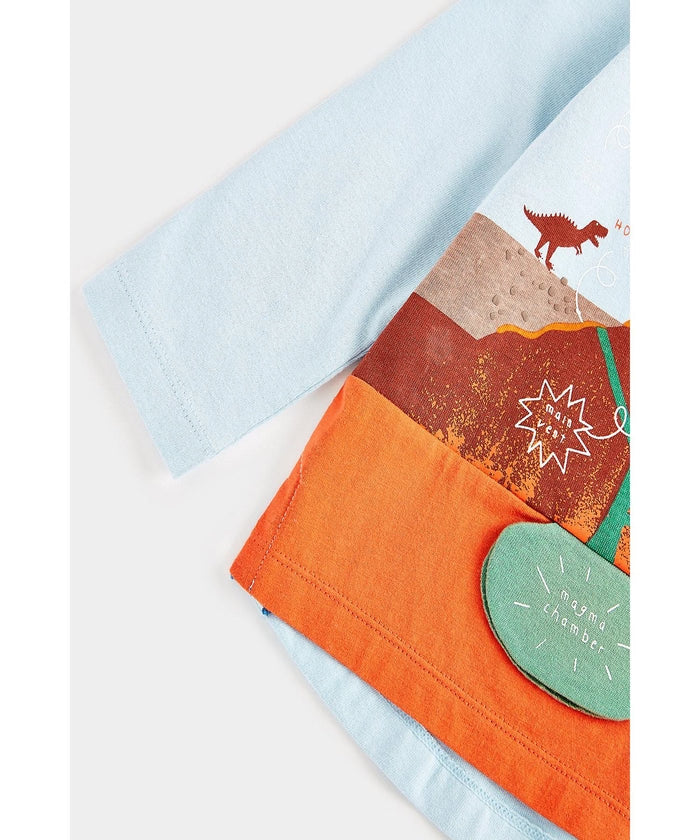 Kids Volcano Scene Long-Sleeve T-Shirt
