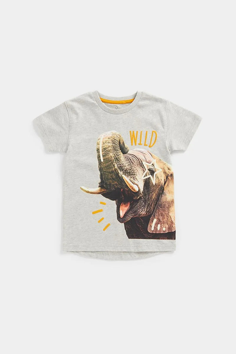 Infant Elephant-Print Organic T-Shirt